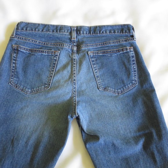 4/$14 GAP womens STRETCH blue DENIM frayed CUFFED bootcut SIZE 8 - Picture 12 of 15